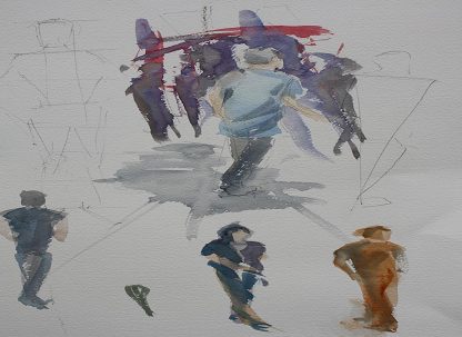 Painting Moving Figures Watercolour
